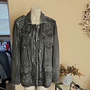 Free People Women's Gray/Light Blue Jacket Size Small NEVER WORN